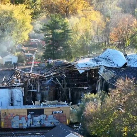 Drone image of plant explosion in Clifton neighborhood - 11.12.24